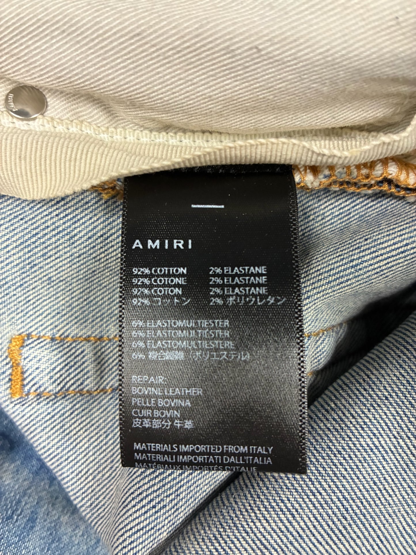 AMIRI MX1 Black Patch Distressed Jean