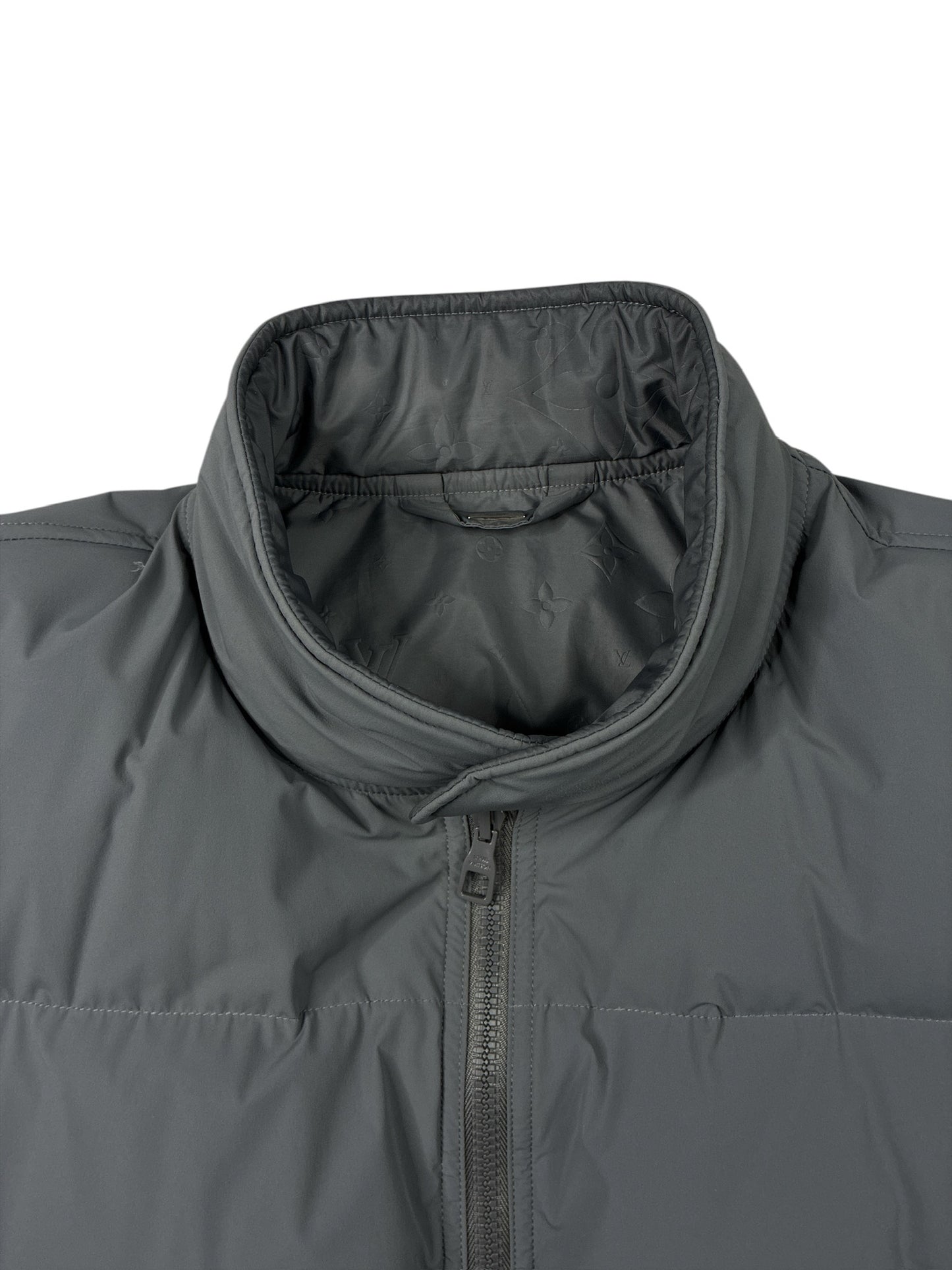 Louis Vuitton Reversible Monogram Down Blouson Jacket Gray