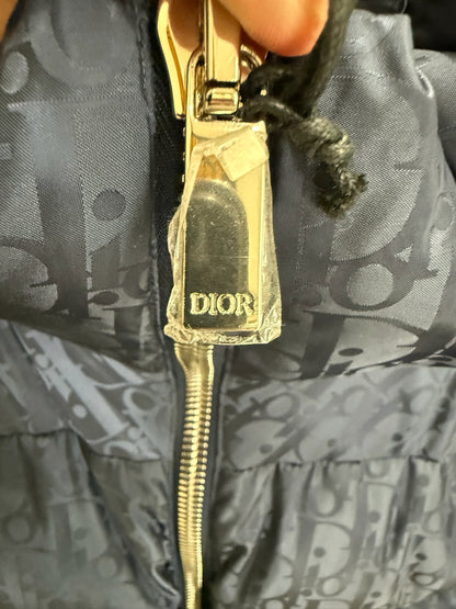 Dior Oblique Down Jacket Navy Blue Technical Jacquard