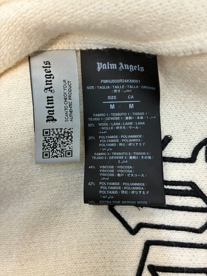 Palm Angels Monogram Knit Zip Up Hoodie