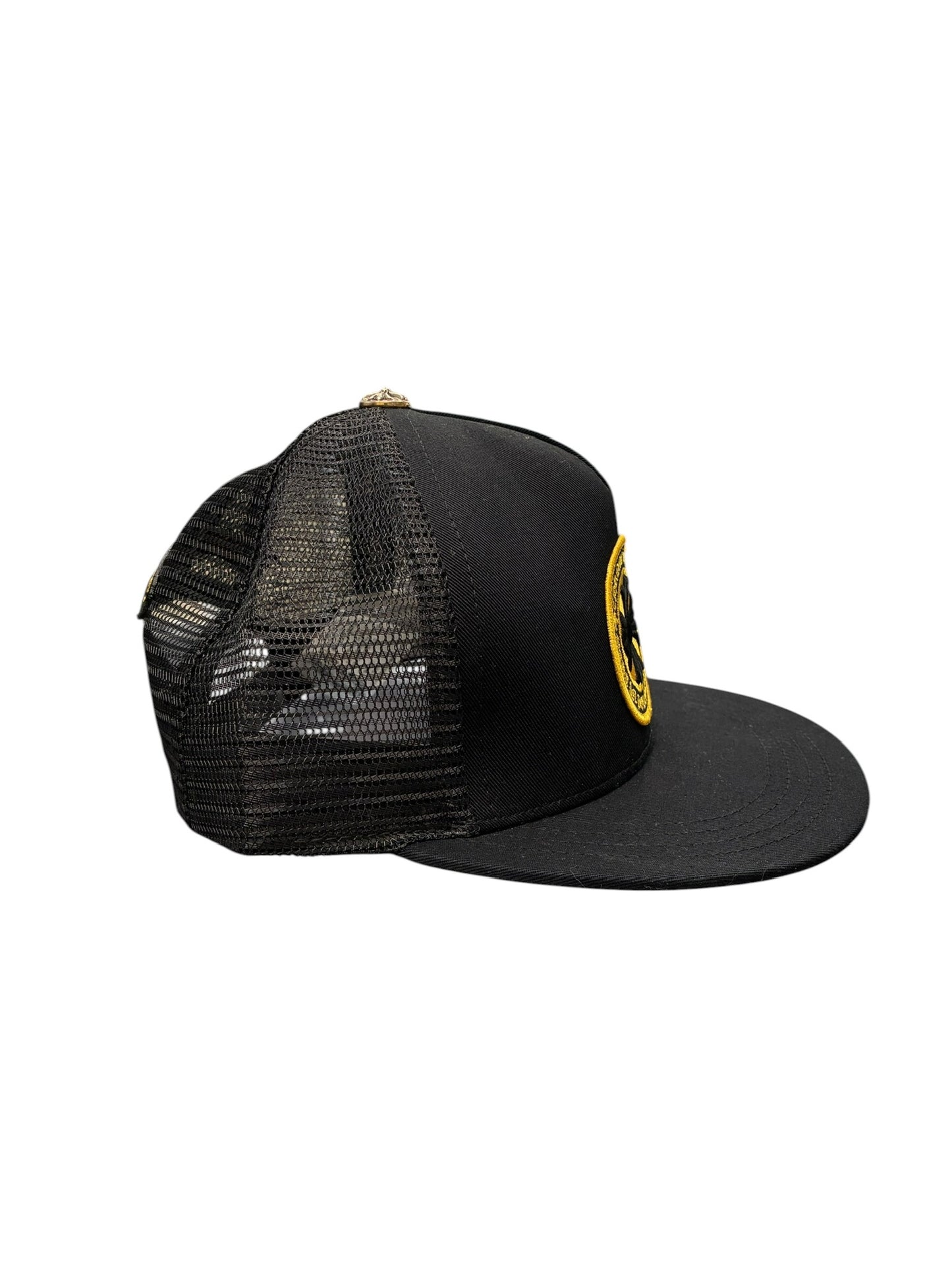 Chrome Hearts Plus Cross Seal Stamp Trucker Hat Black