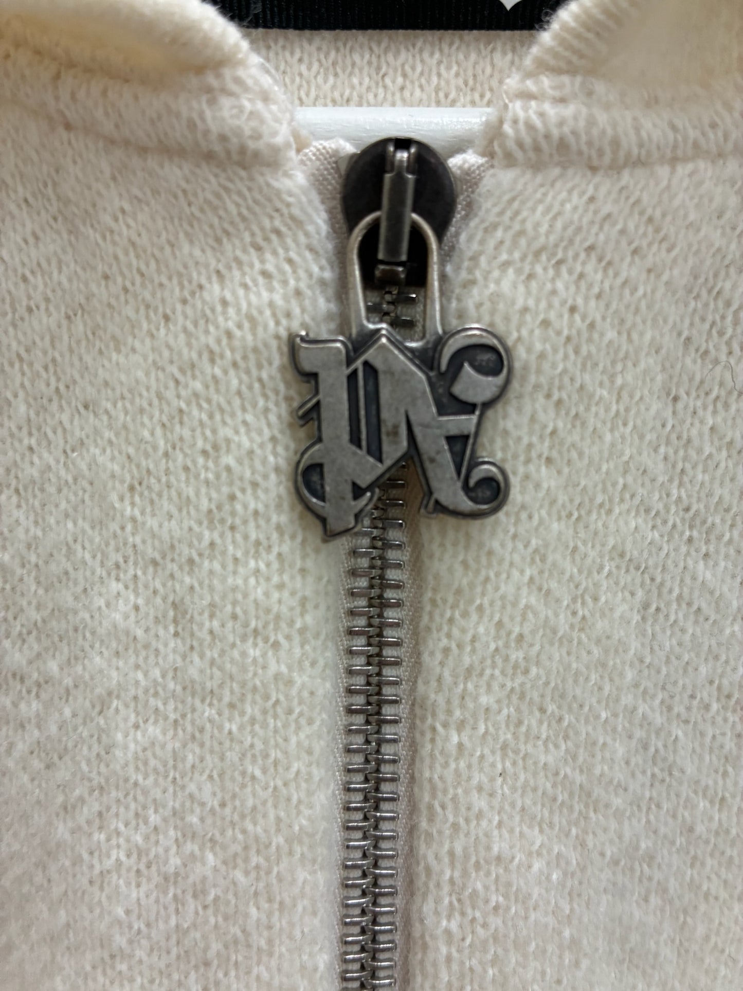 Palm Angels Monogram Knit Zip Up Hoodie