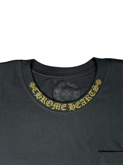 Chrome Hearts Gold Neck Logo T-Shirt