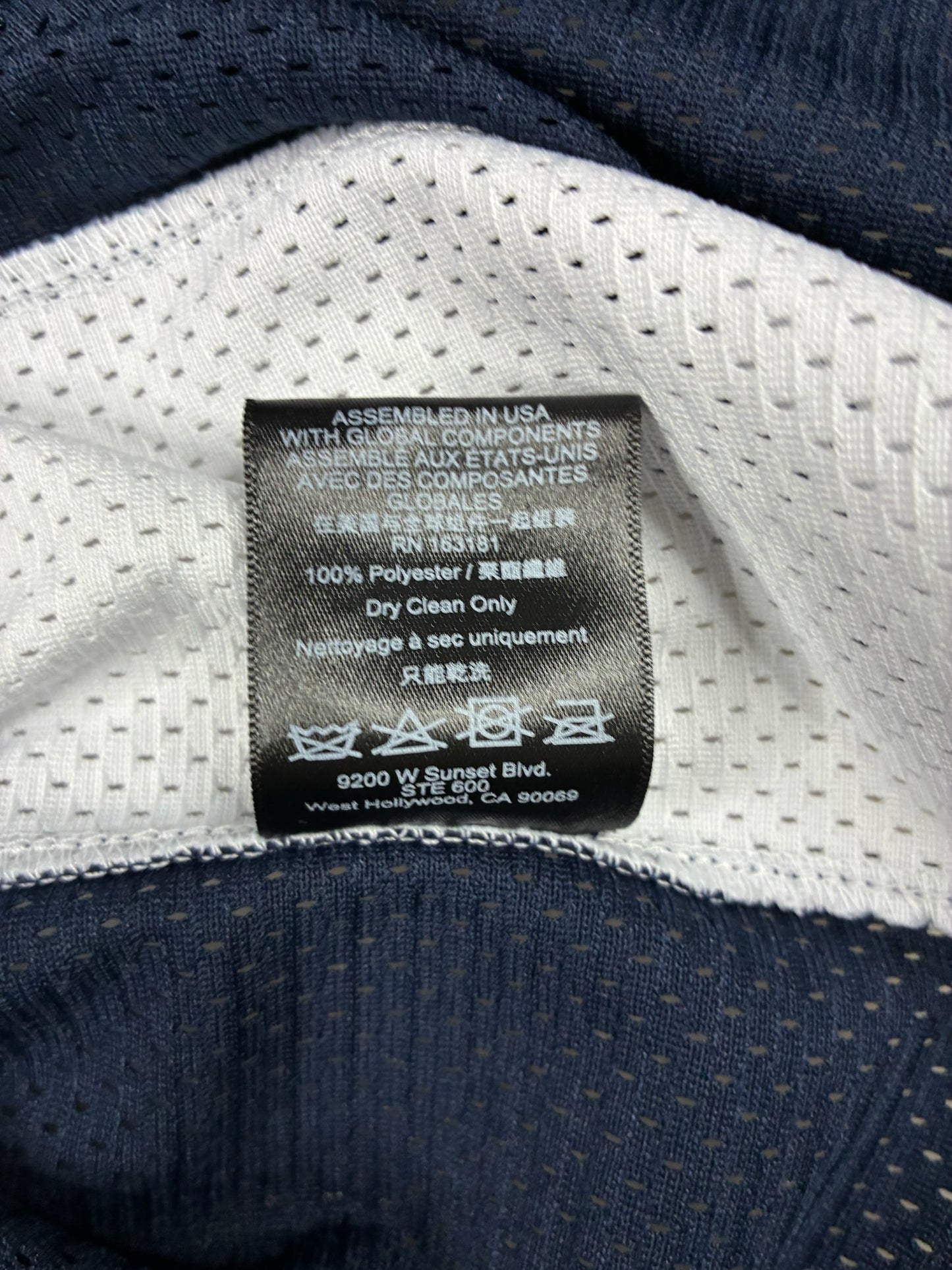 Rhude Racing Logo Mesh T-Shirt (Navy / White)