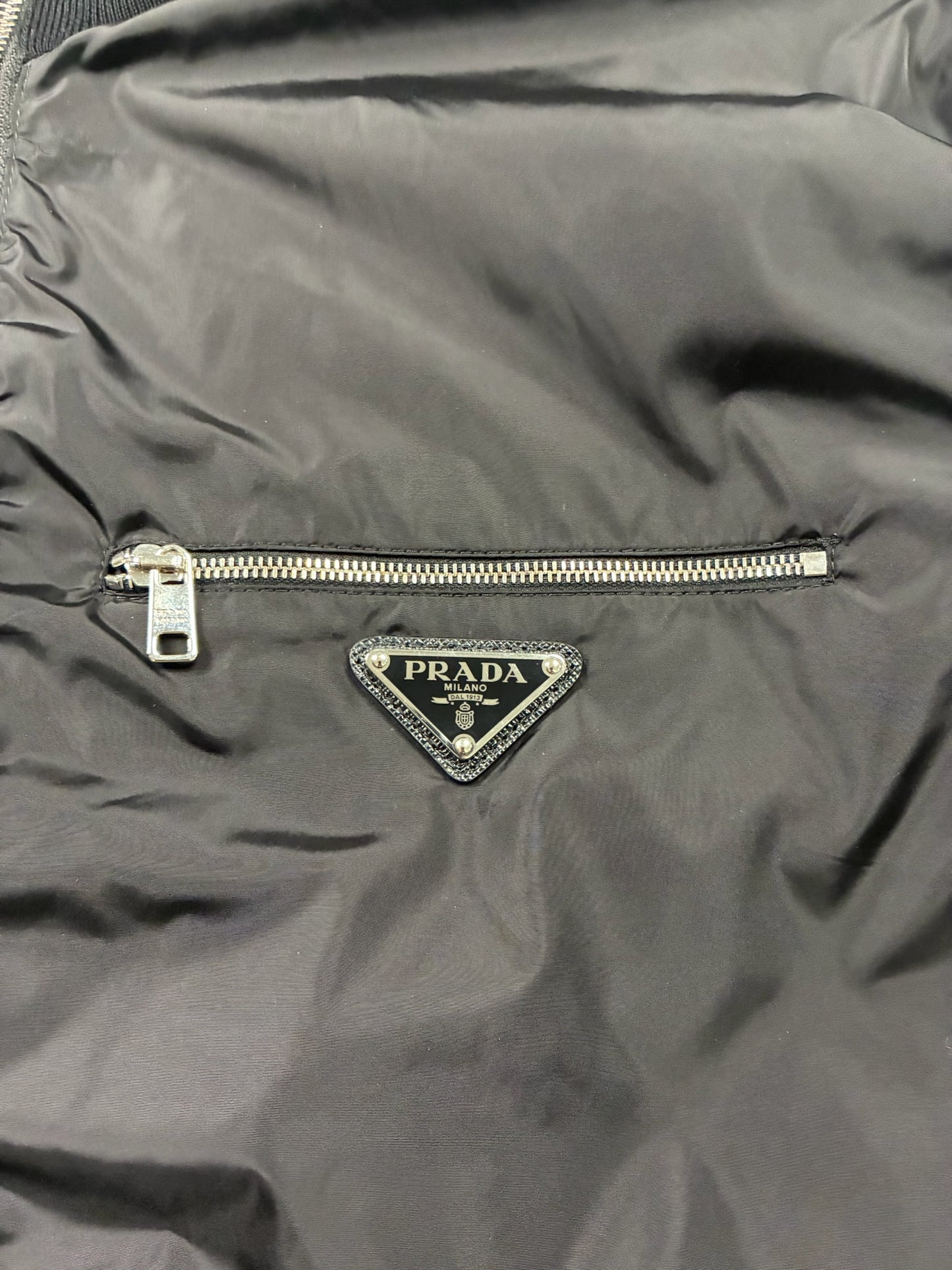 Prada Wool Re-Nylon Zip-Up Cardigan