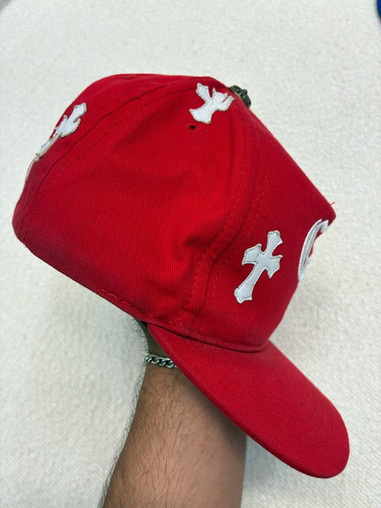 Chrome Hearts CH Cross Patch Hat Red