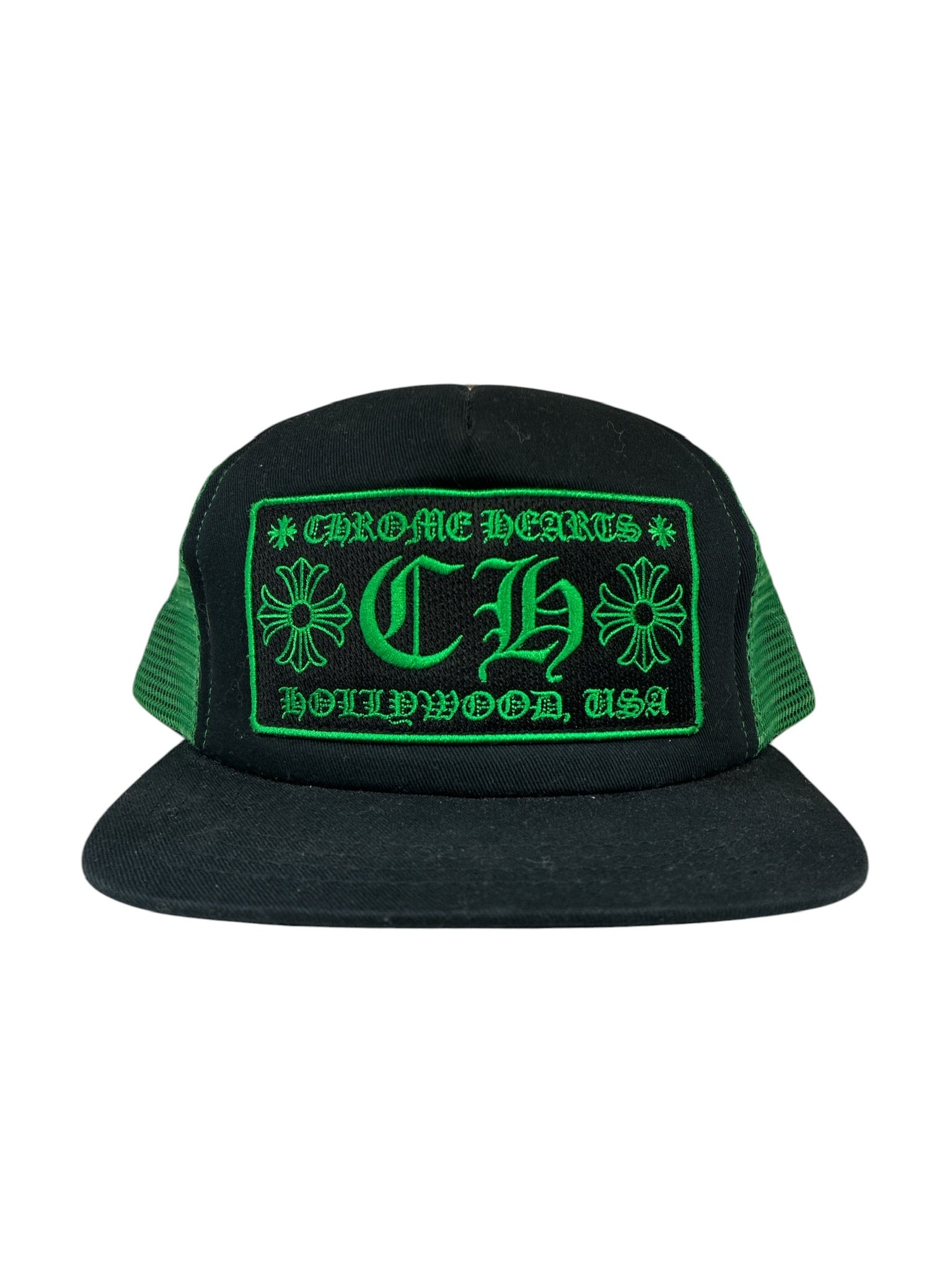 CHROME HEARTS HOLLYWOOD,USAトラッカーキャップ Chrome Hearts Hollywood Trucker Hat Black/Green – Maison Zeitaku