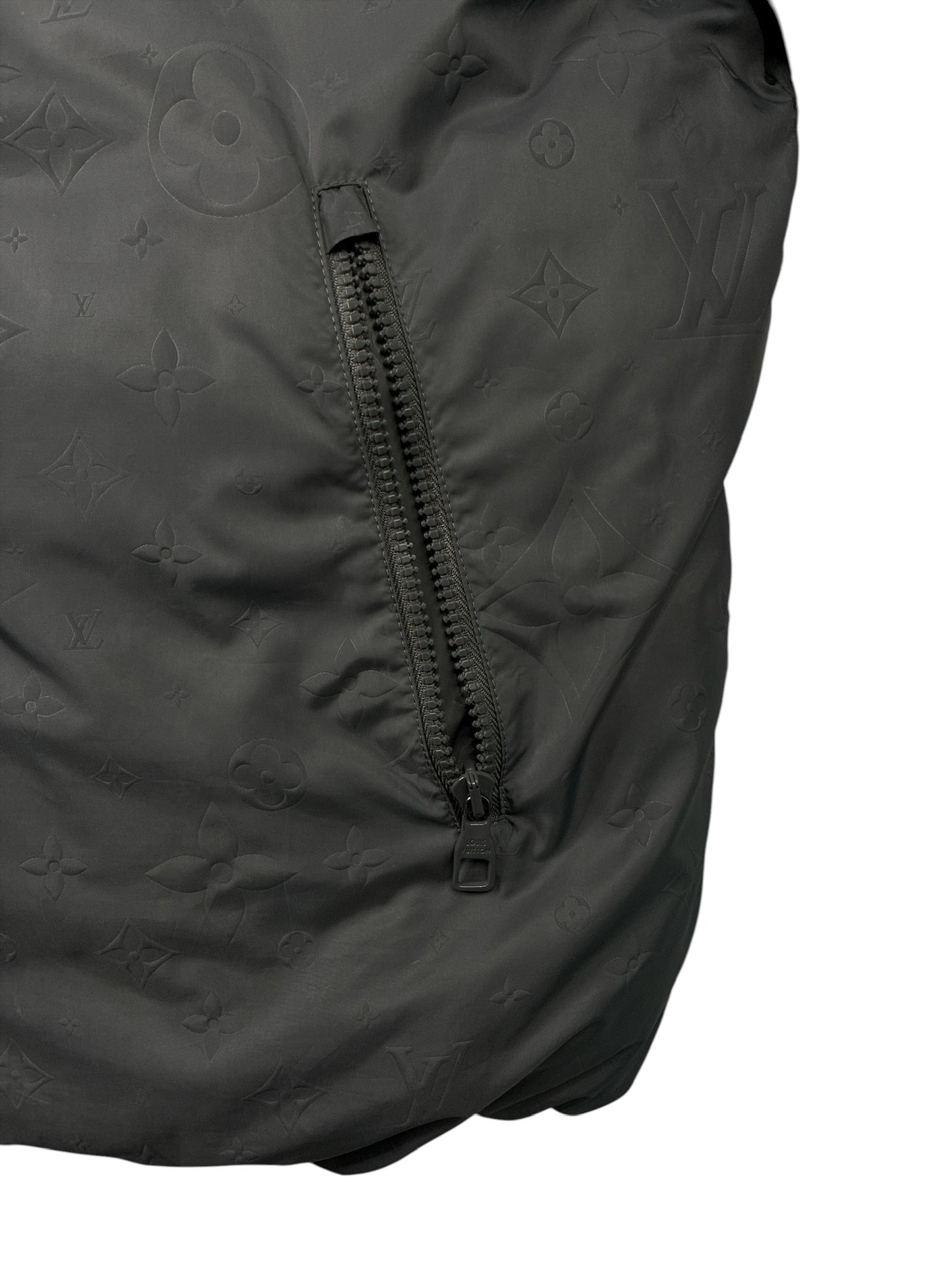 Louis Vuitton Reversible Monogram Down Blouson Jacket Gray