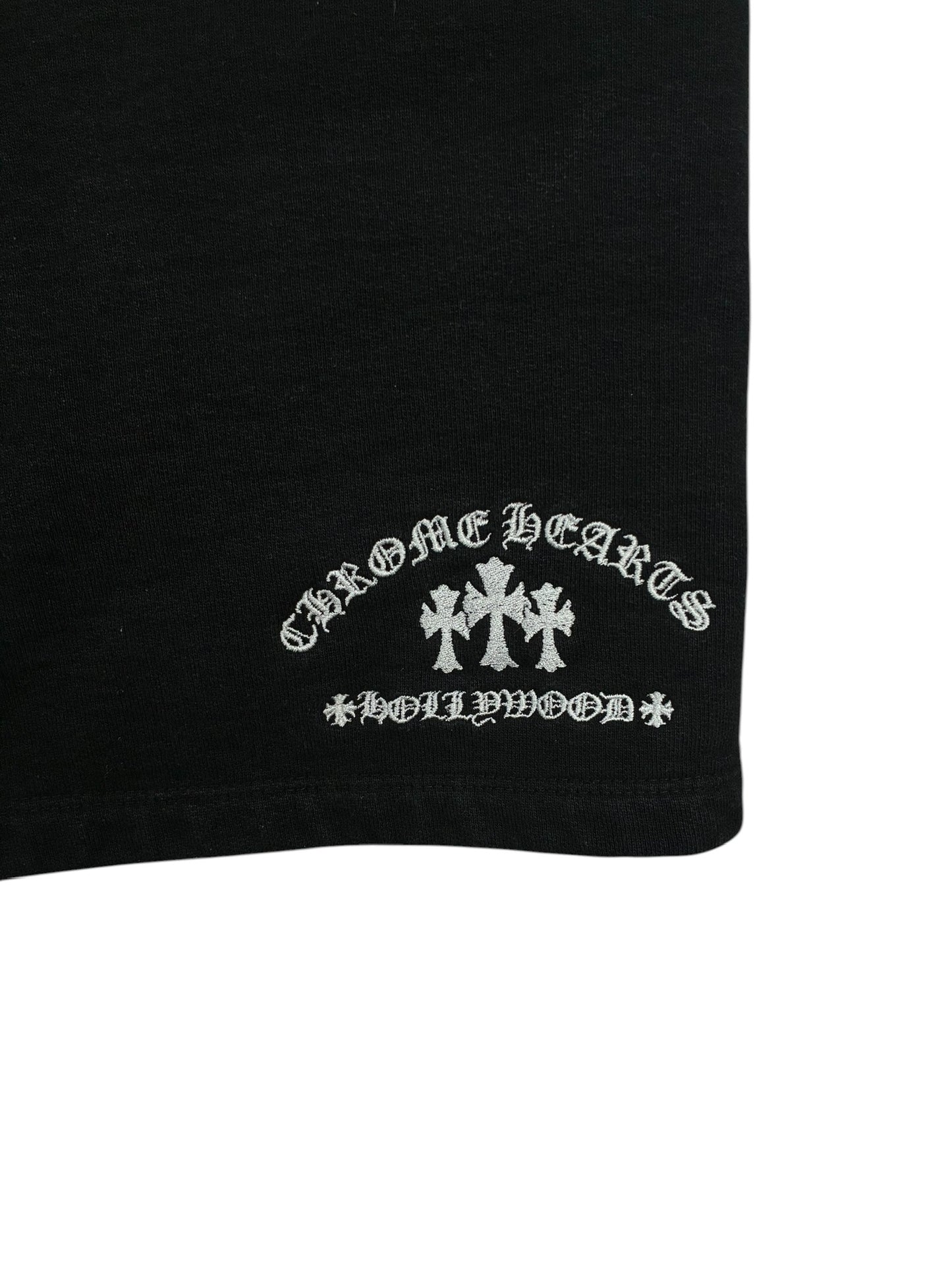 Chrome Hearts Triple Cross King Taco Shorts Black
