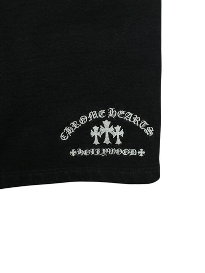 Chrome Hearts Triple Cross King Taco Shorts Black