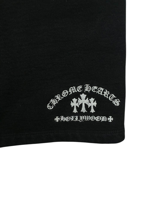 Chrome Hearts Triple Cross King Taco Shorts Black