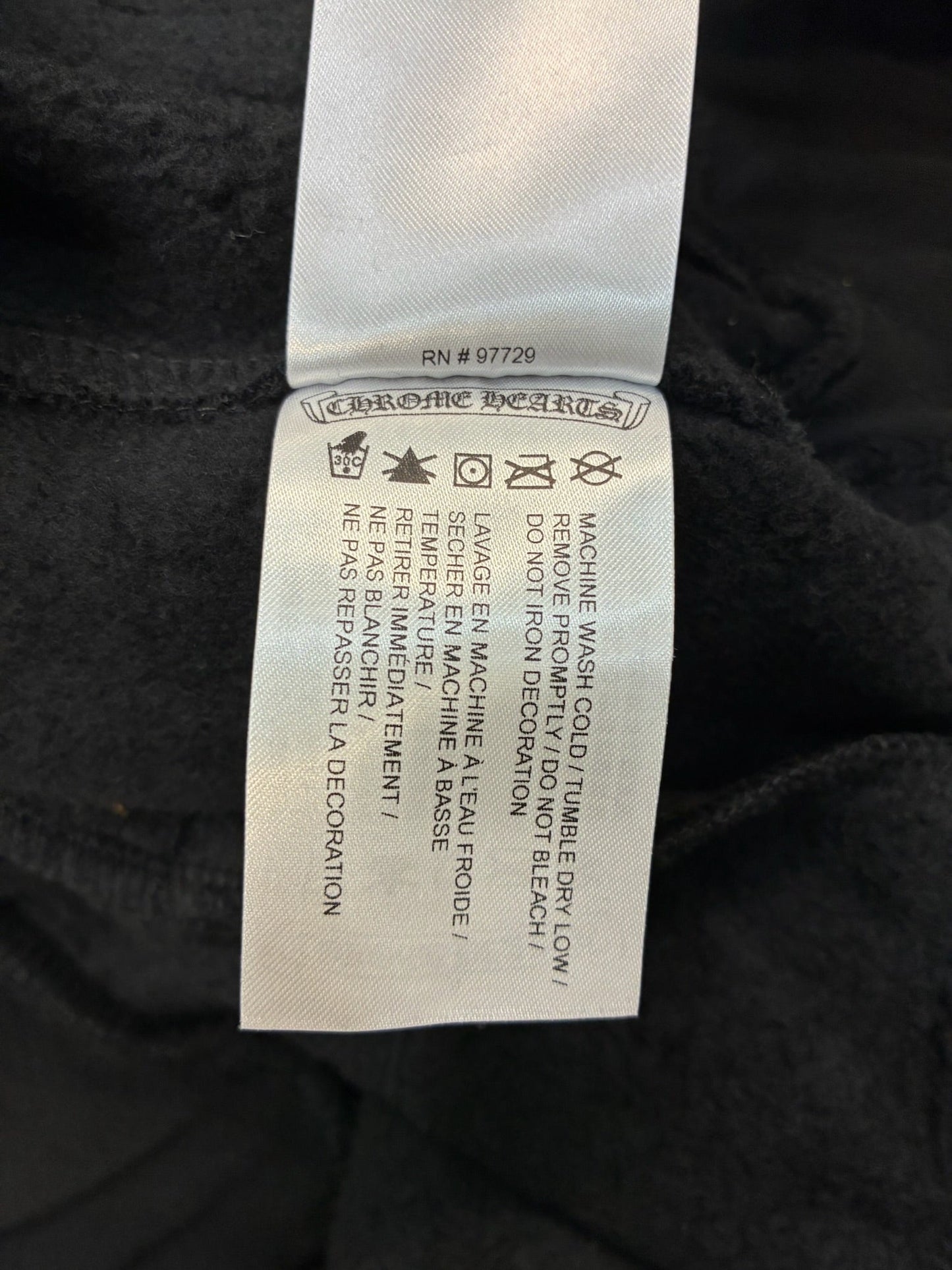 Chrome Hearts Black Sweatpants Blue Logo Print