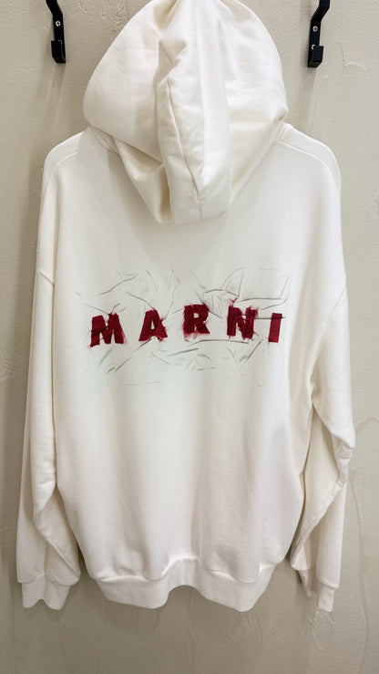 Marni Wrinkled Logo Hoodie