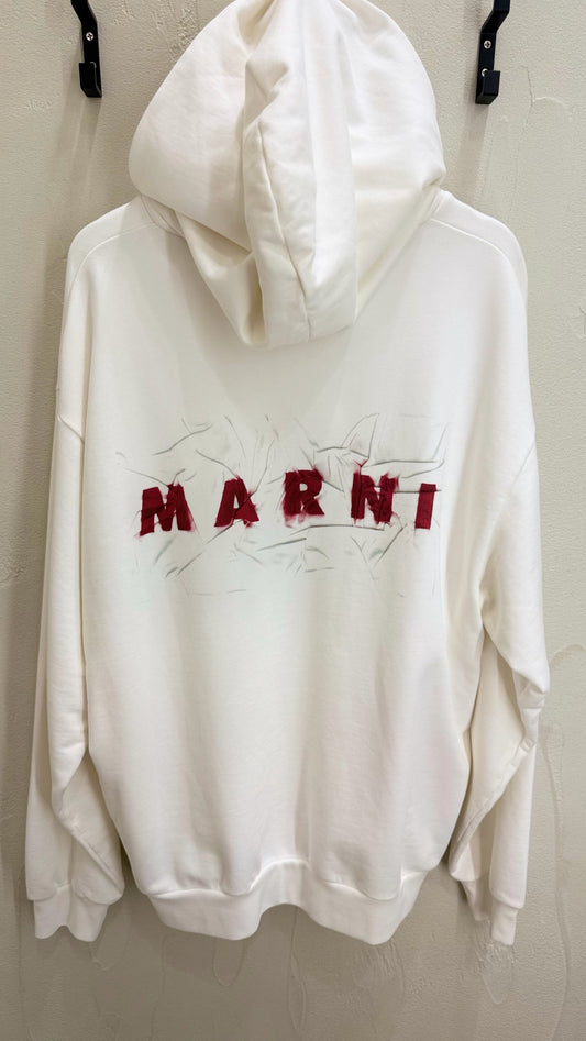 Marni Wrinkled Logo Hoodie