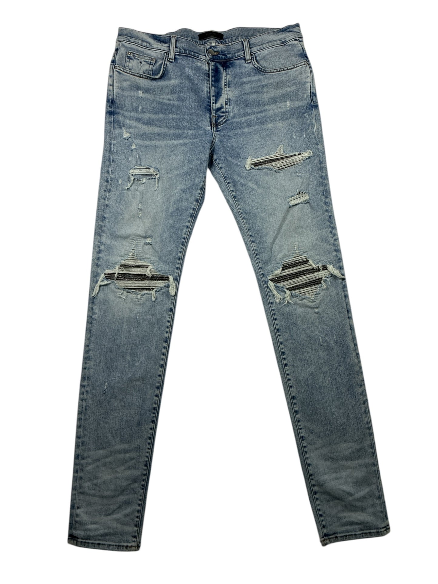 AMIRI MX1 Iridescent Patch Distressed Jean