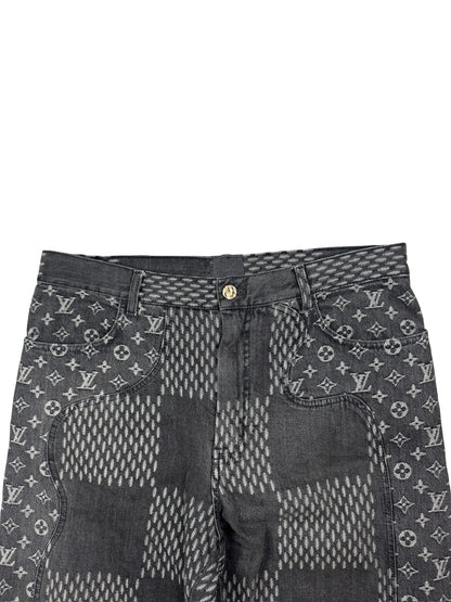 Louis Vuitton x Nigo Giant Damier Waves Monogram denim pants