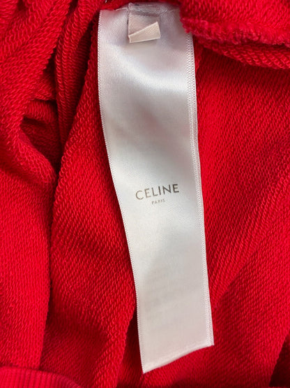Celine Red Logo Hoodie