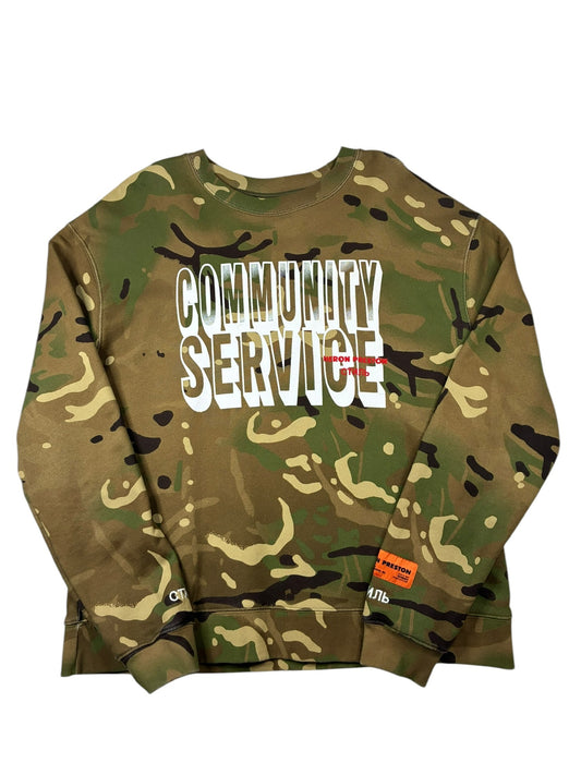 Heron Preston Community Service Camo Crewneck