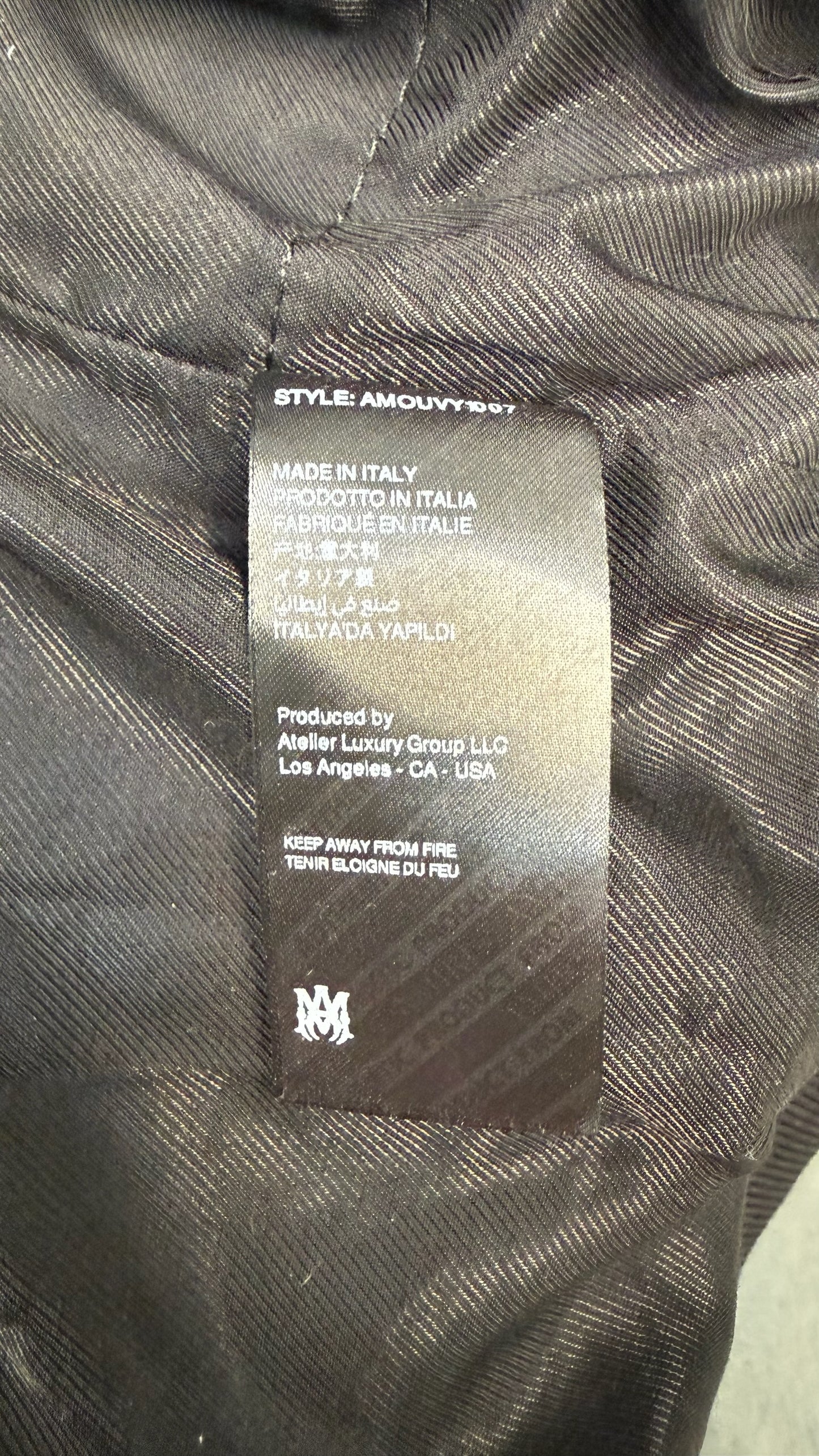 Amiri Bones Wool-Blend Varsity Jacket 'Black'