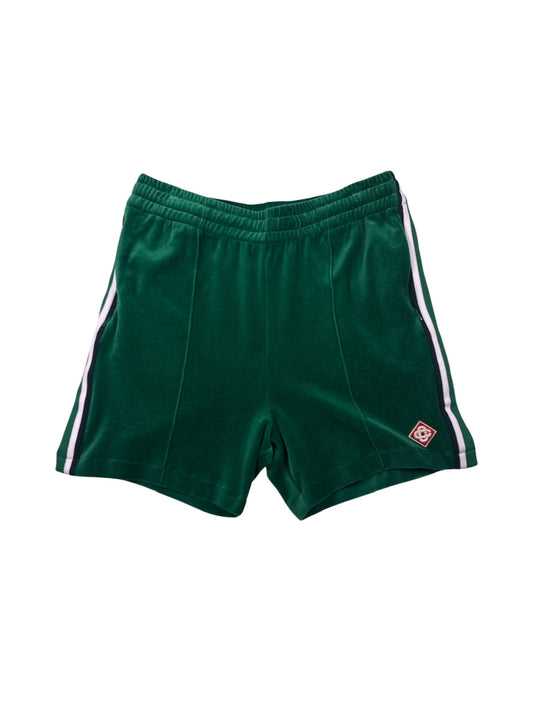 Casablanca Velour Shorts Green