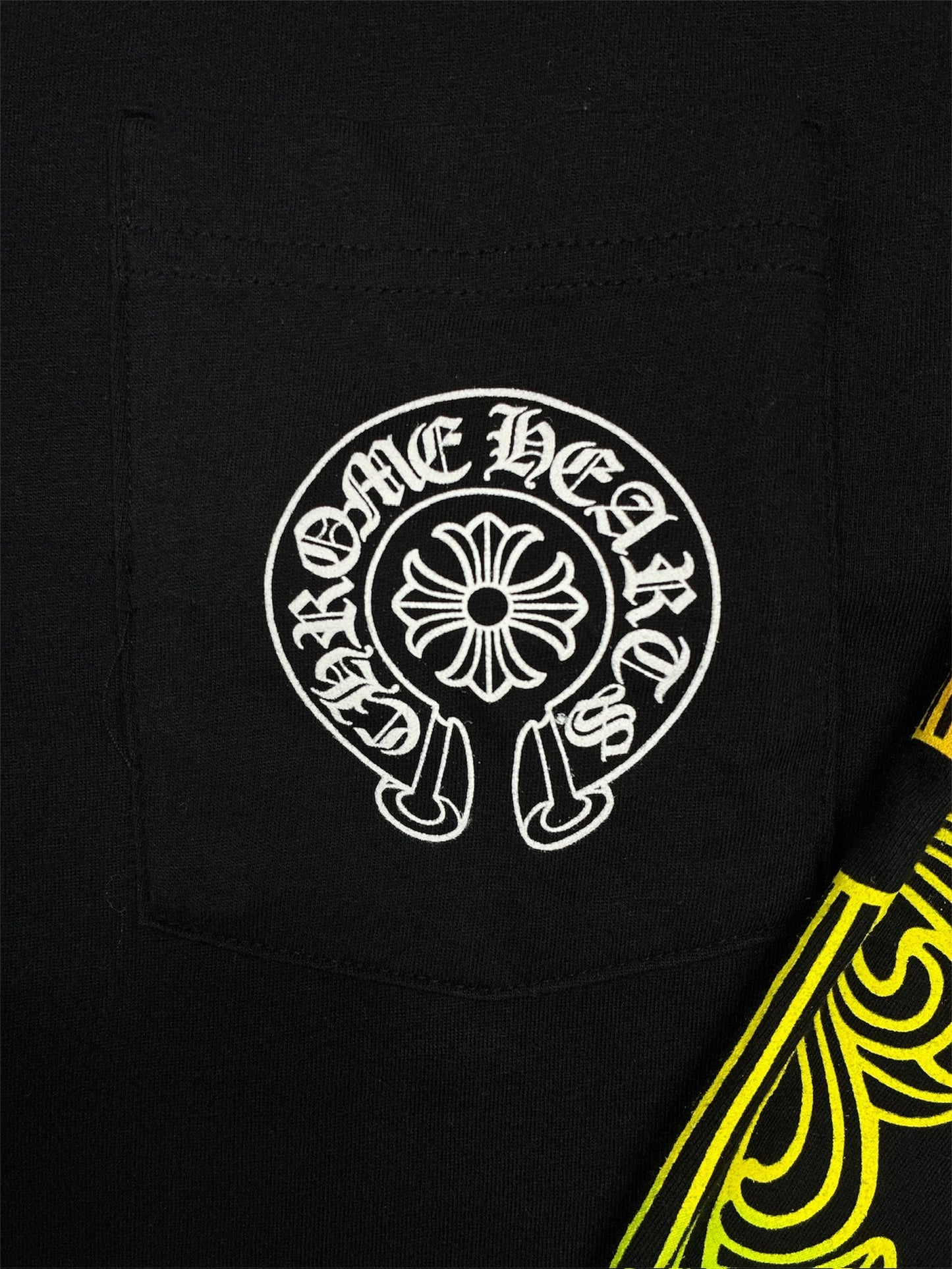 Chrome Hearts Multicolor Floral Long Sleeve Black Tee