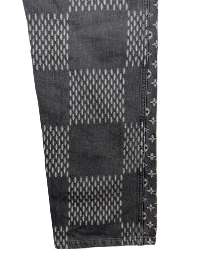 Louis Vuitton x Nigo Giant Damier Waves Monogram denim pants