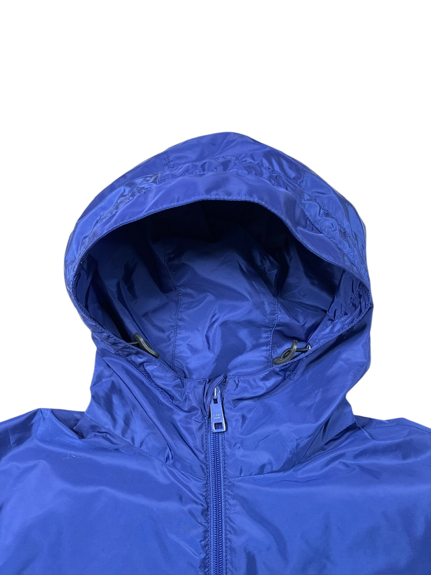 Prada Re-Nylon Logo-Print Blouson Jacket Blue