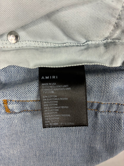 AMIRI MX1 Iridescent Patch Distressed Jean
