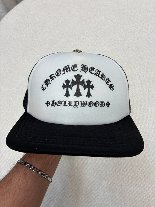 Chrome Hearts King Taco Trucker Hat White