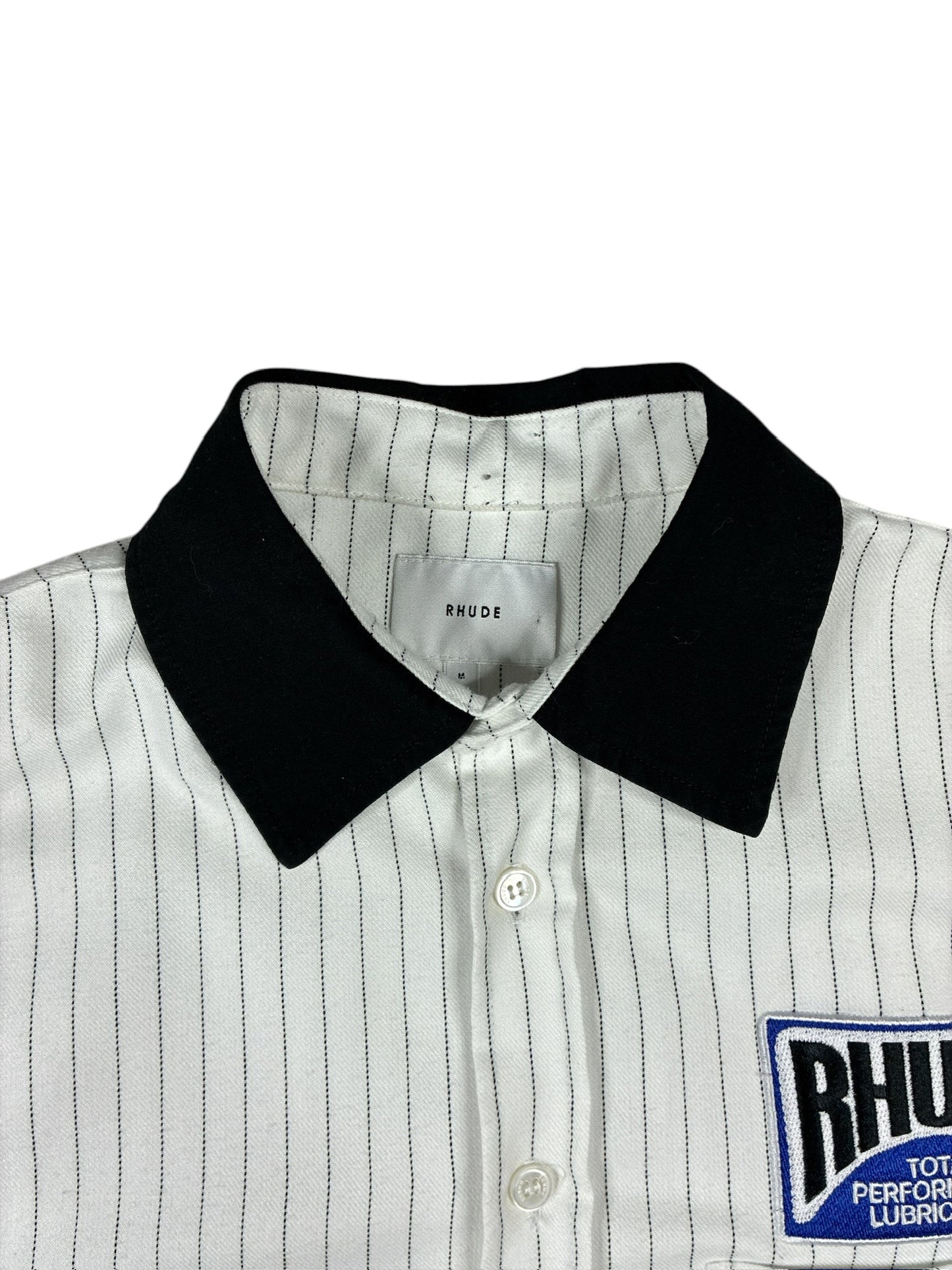 Rhude Twill Stripped Mechanic Shirt