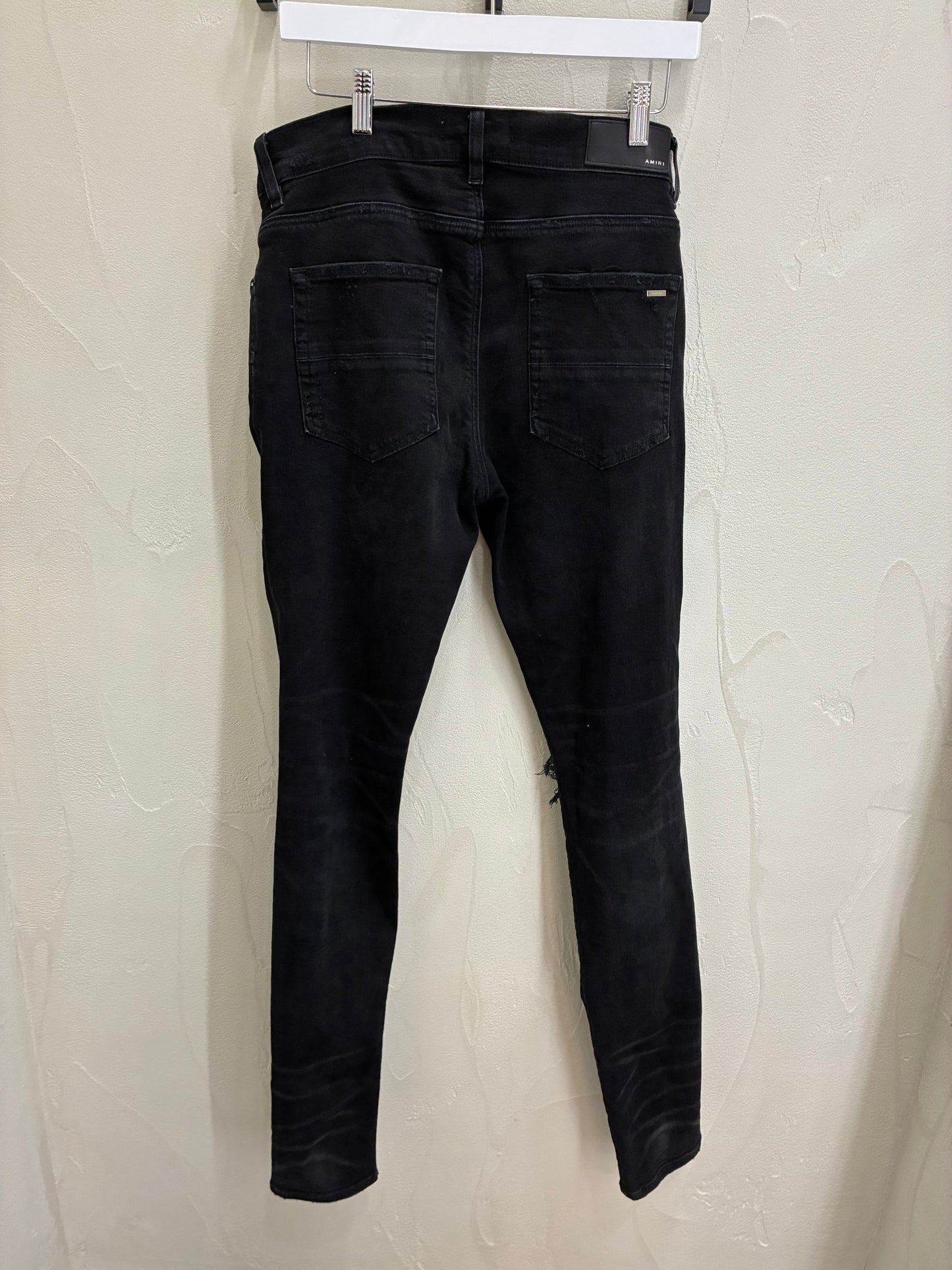 Amiri Colorful Patchwork Black Destroyed Denim Pant