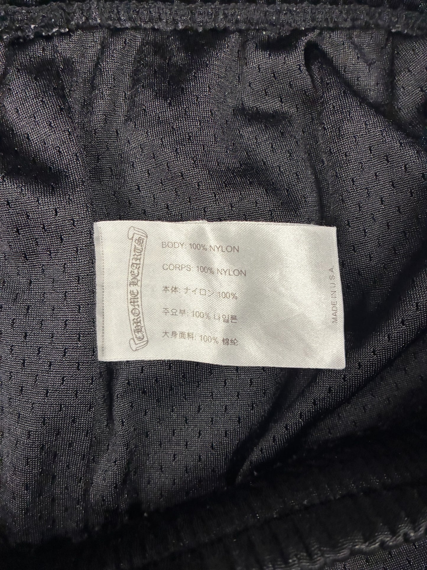 Chrome Hearts Black Mesh Shorts