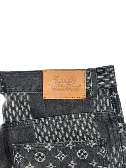 Louis Vuitton x Nigo Giant Damier Waves Monogram denim pants