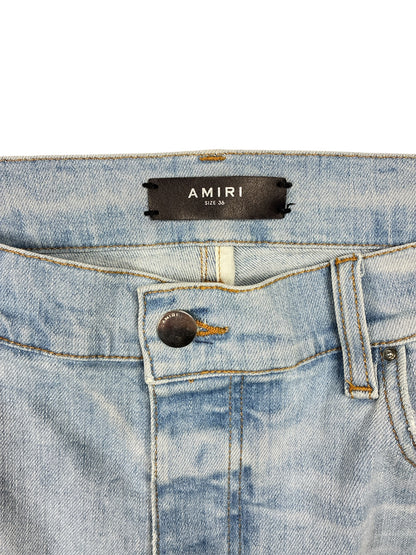 AMIRI MX1 White Patch Distressed Jean