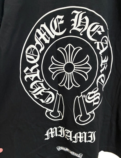 Chrome Hearts Miami Exclusive Horseshoe Logo Long Sleeve T-shirt