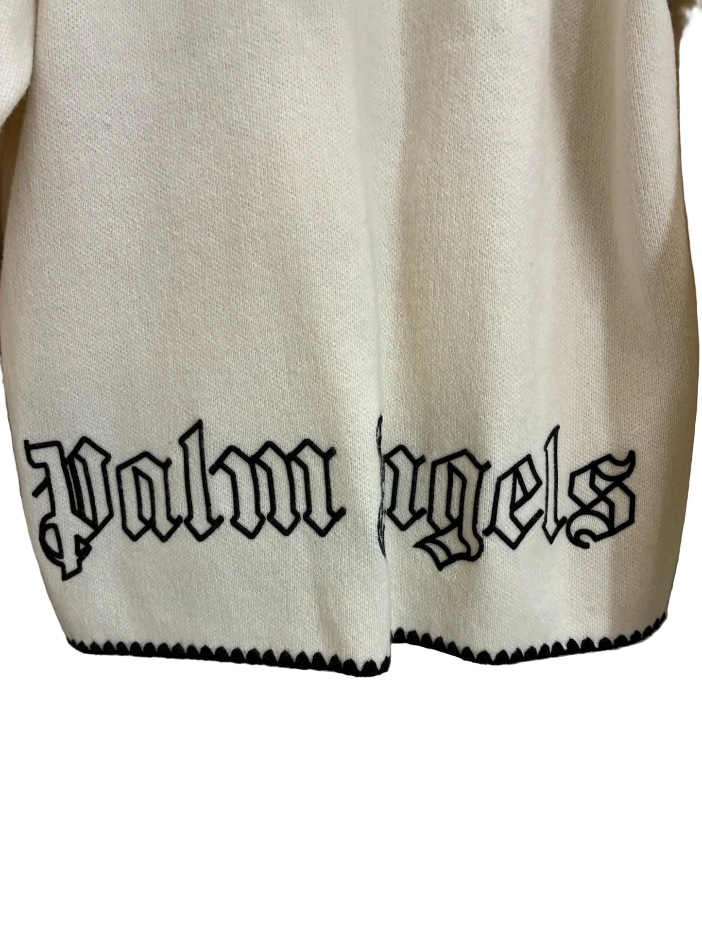 Palm Angels Monogram Knit Zip Up Hoodie