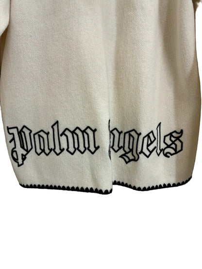 Palm Angels Monogram Knit Zip Up Hoodie