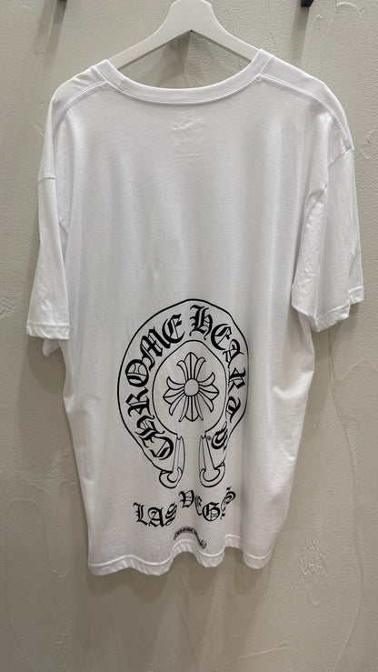 Chrome Hearts Las Vegas Horseshoe White T-Shirt
