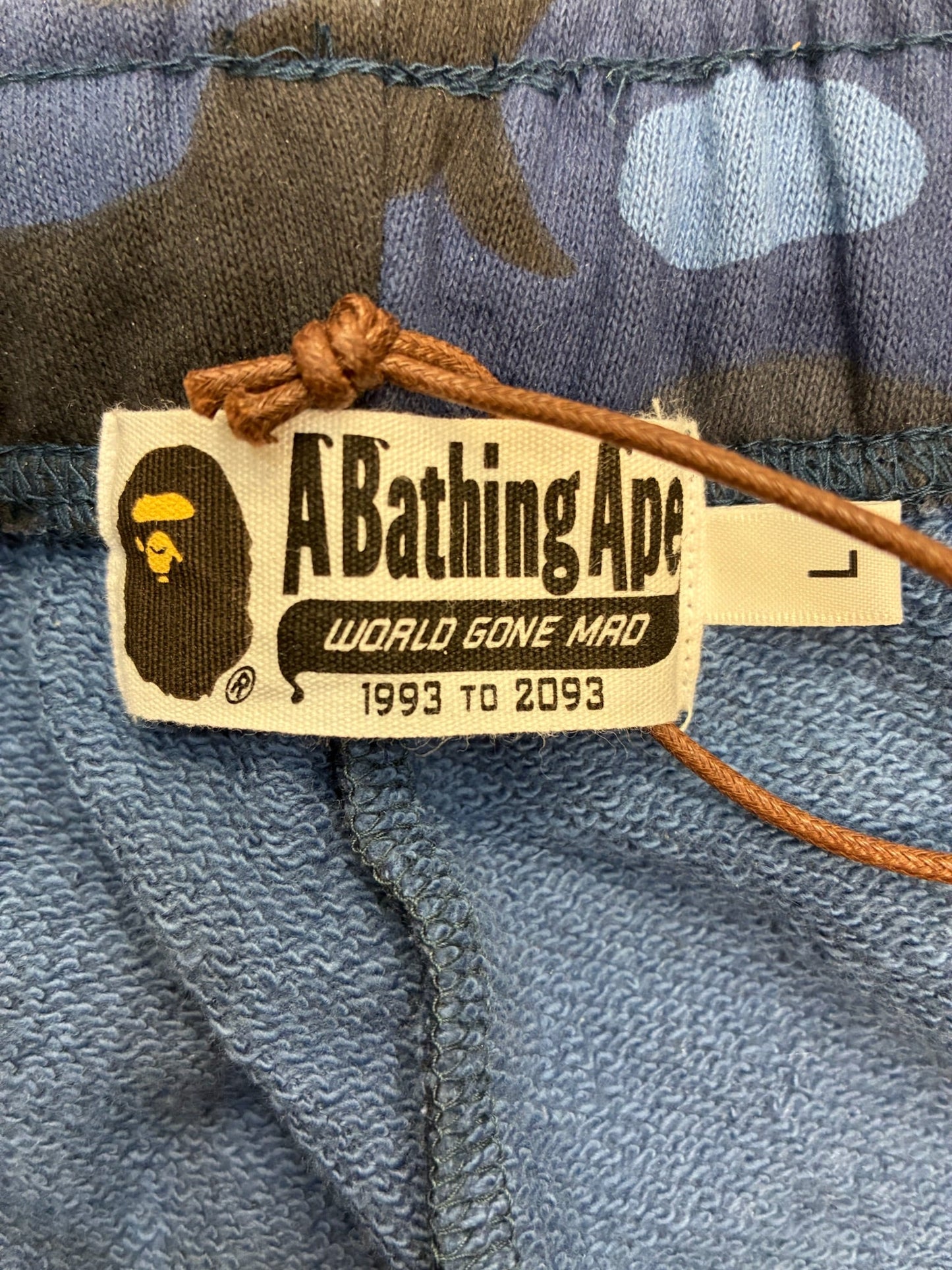 Bape Camo Shark Sweat Shorts Blue