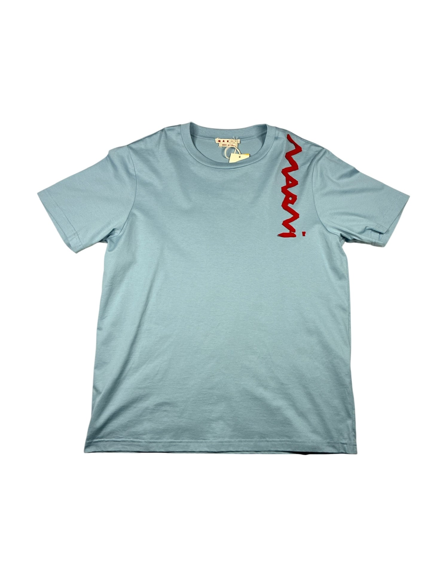 Marni Lettering-Detailing T-Shirt Light Blue