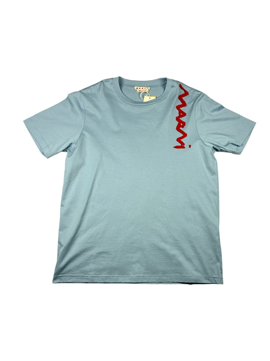 Marni Lettering-Detailing T-Shirt Light Blue