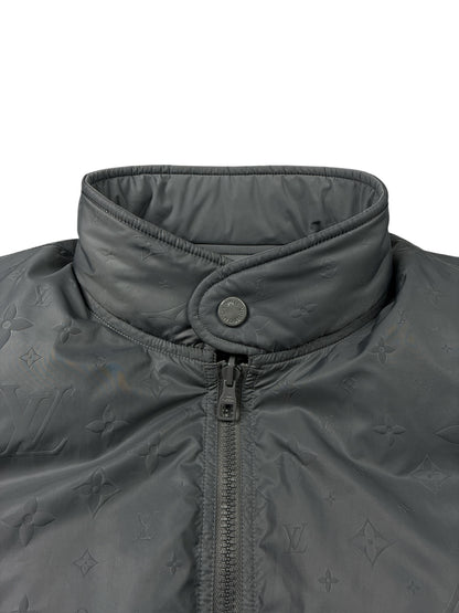Louis Vuitton Reversible Monogram Down Blouson Jacket Gray