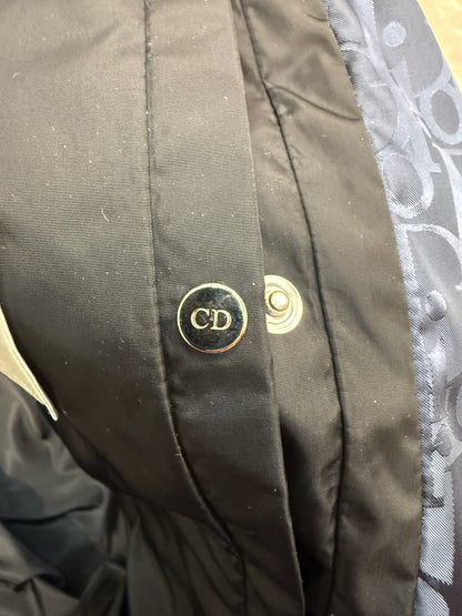 Dior Oblique Down Jacket Navy Blue Technical Jacquard
