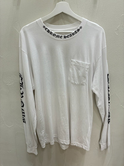 Chrome Hearts Neck Logo Long Sleeve Crewneck