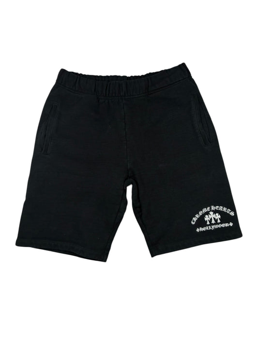 Chrome Hearts Triple Cross King Taco Shorts Black