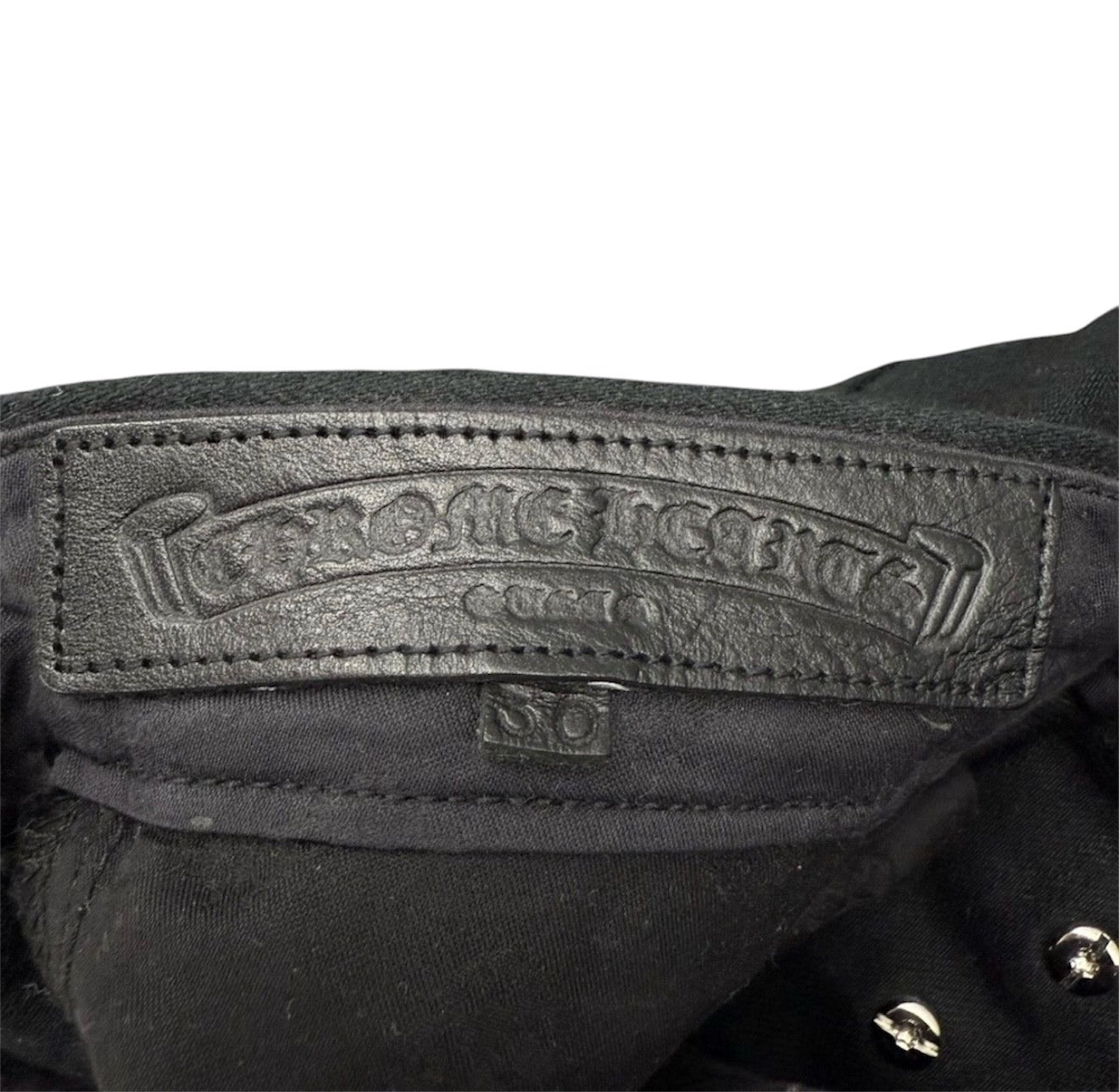 Chrome Hearts Cheetah And Green Cross Patch Jeans