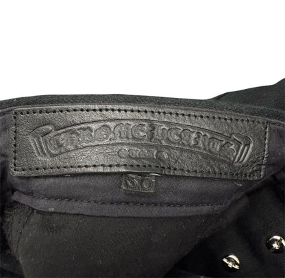 Chrome Hearts Cheetah And Green Cross Patch Jeans