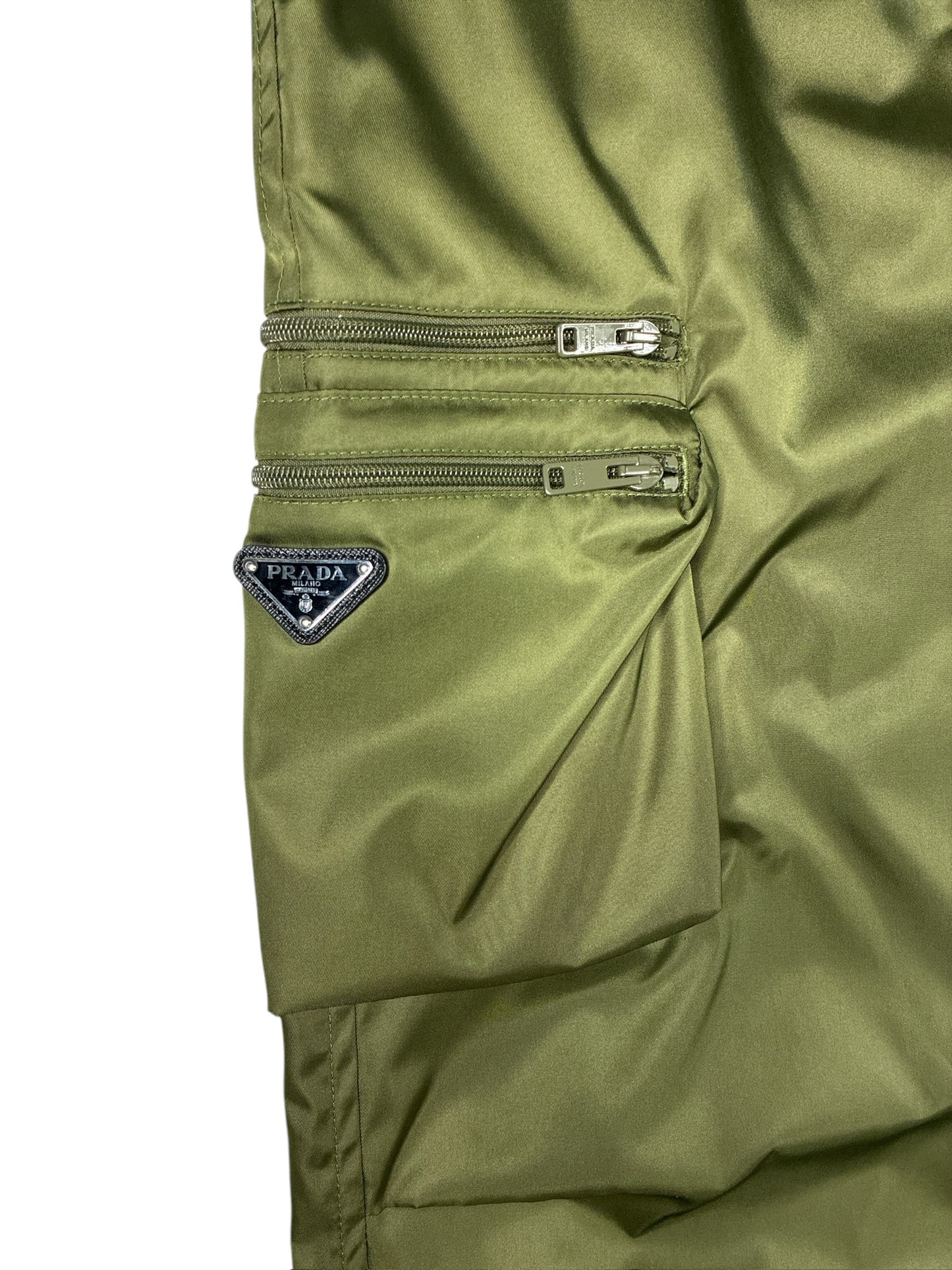 Prada Re-Nylon Cargo Pants Green