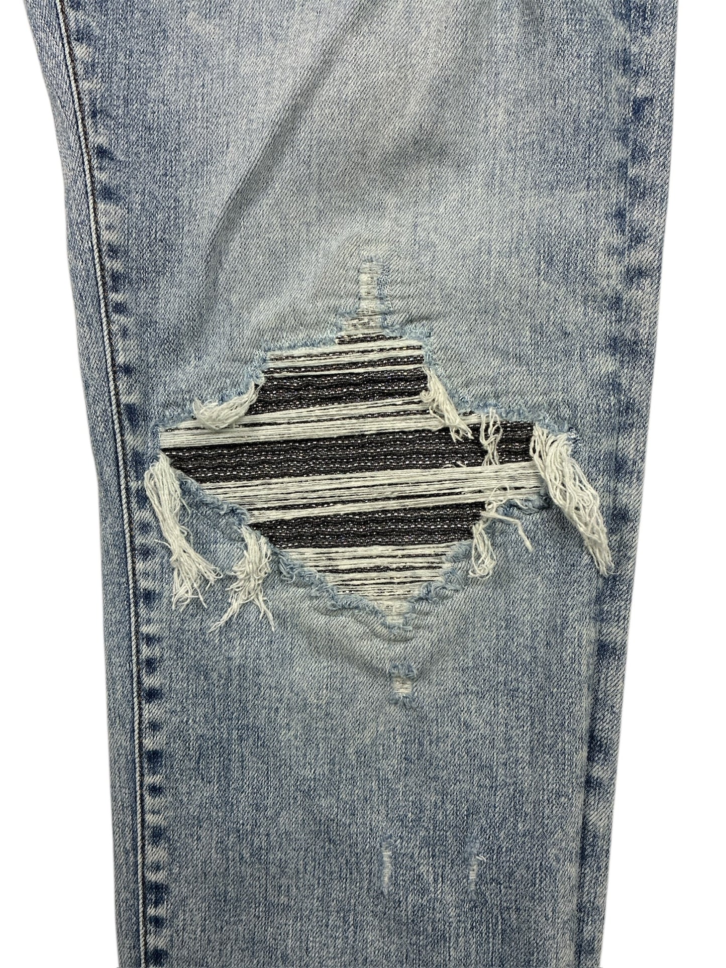 AMIRI MX1 Iridescent Patch Distressed Jean