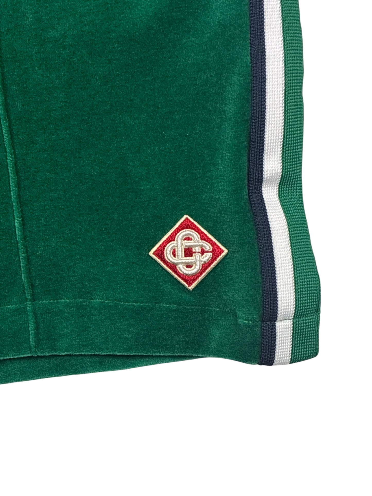 Casablanca Velour Shorts Green